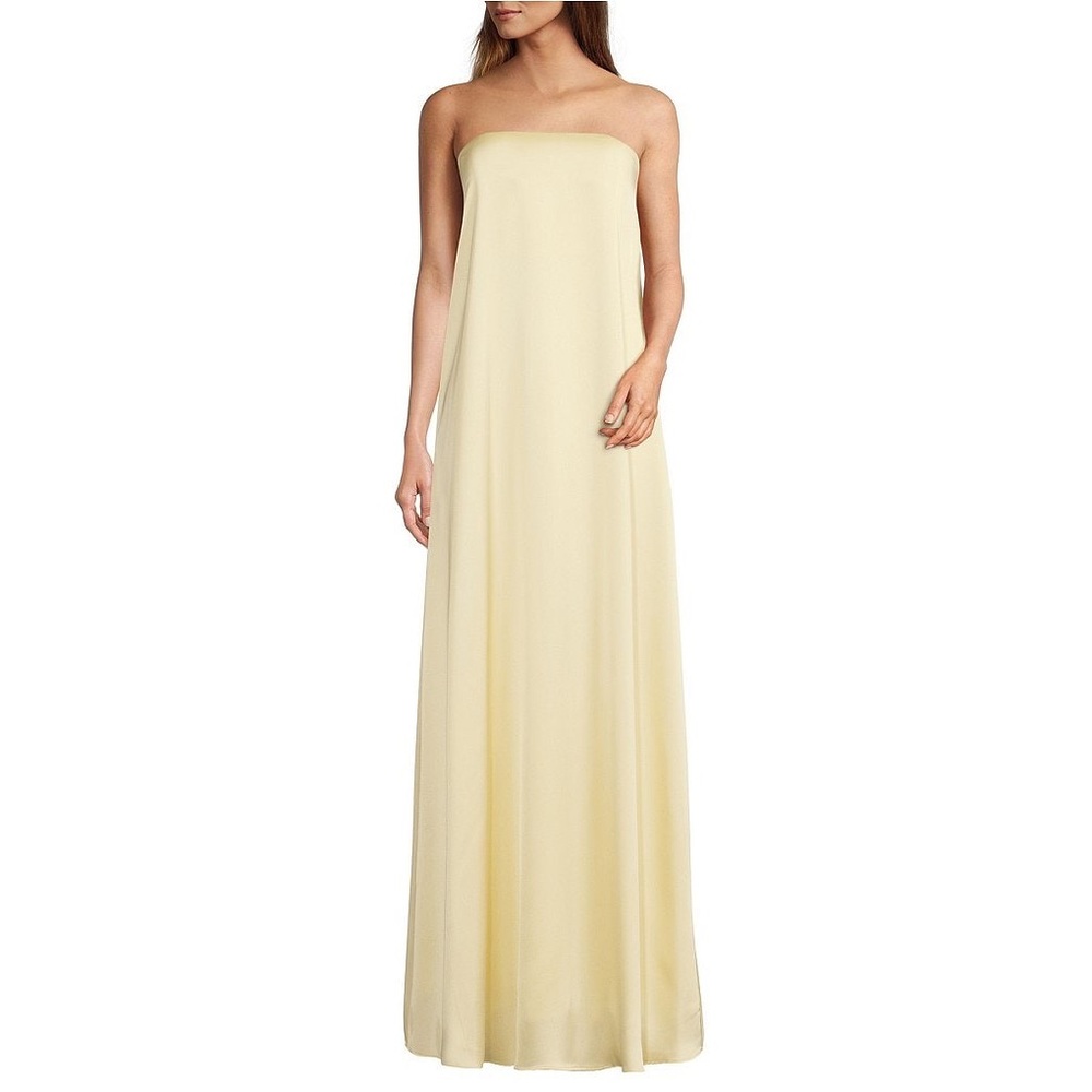 ANTONIO MELANI Yellow Strapless Maxi Dress
